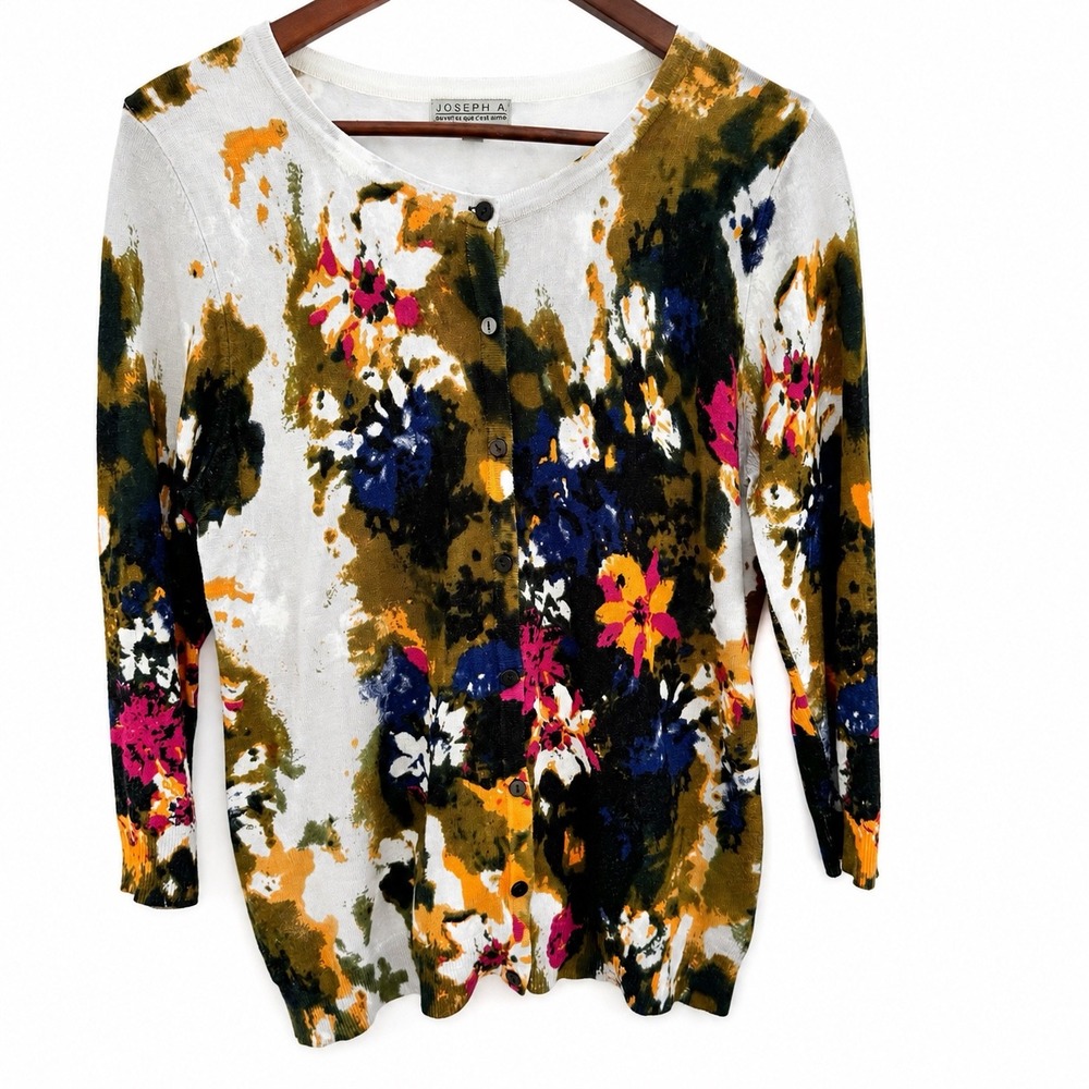 Joseph A Women's Flower Cardigan